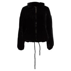 Isabel Marant Women's Black Velour Puffer Jacket