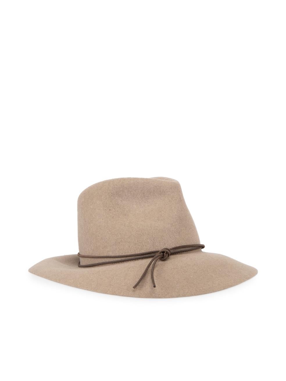 CONDITION is Very good. Hardly any visible wear to hat is evident on this used Isabel Marant designer resale item.



Details


Brown

Wool

Fedora

Brown string tie detail



 

Made in Italy 

 

Composition

EXTERIOR: Wool

 

Size &