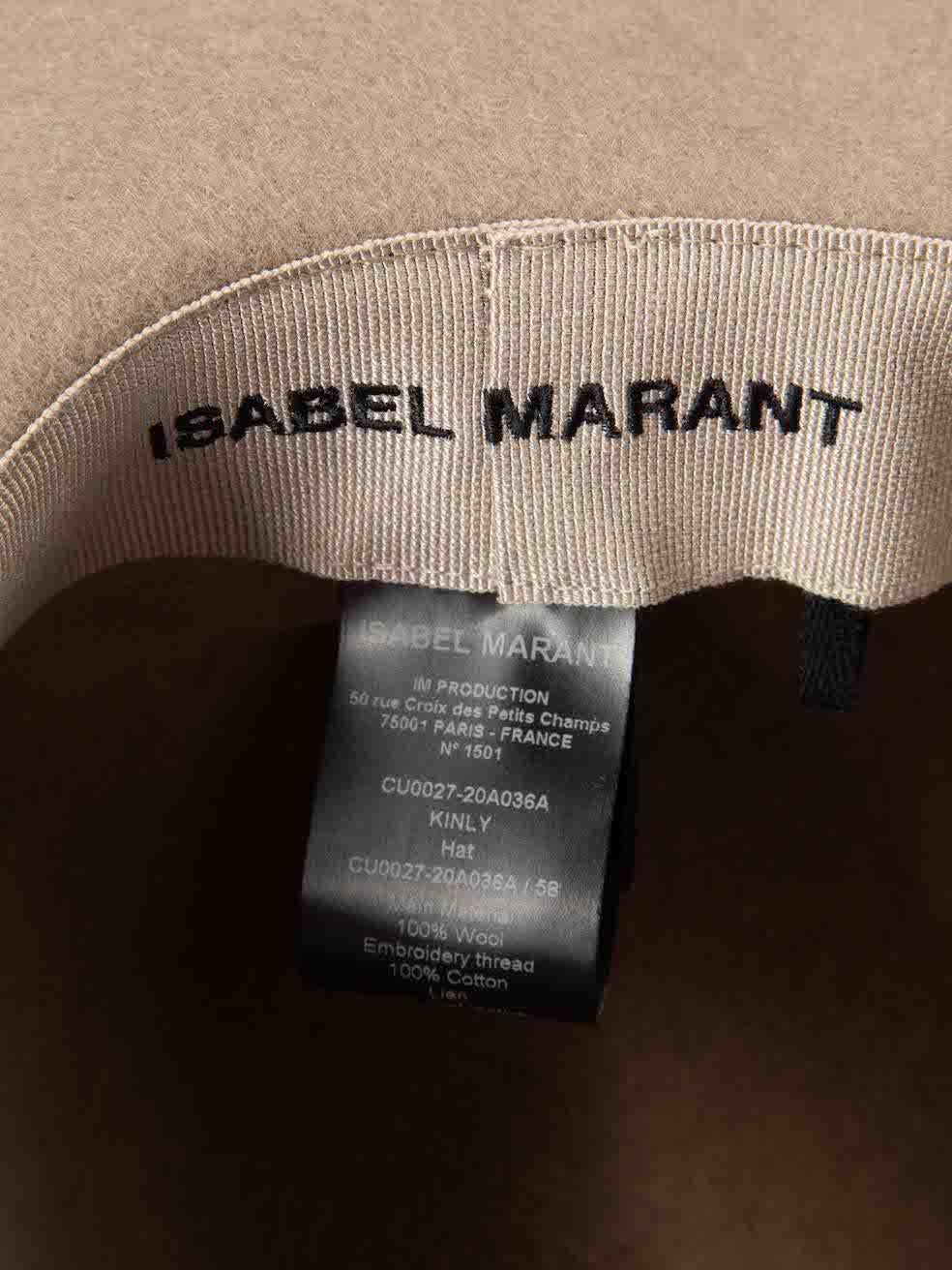 Isabel Marant Women's Brown Wool Felted Kinly Fedora Hat 2