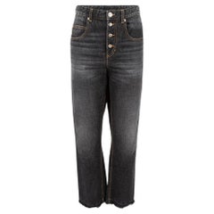 Isabel Marant Women's Isabel Marant Étoile Anthracite Straight Leg Cropped Jeans