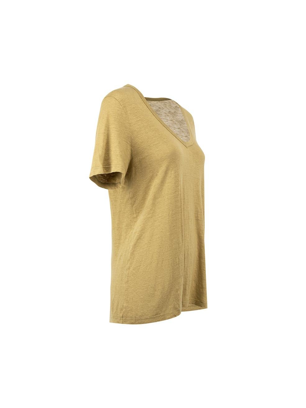 CONDITION is Never worn, with tags. No visible wear to t-shirt is evident on this new Isabel Marant Étoile designer resale item. 



Details


Khaki

Linen

Short sleeves T shirt

V neckline





Made in Tunisia



Composition

100% Linen



Care