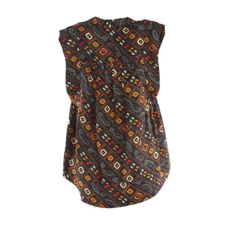 Isabel Marant Women's Multicolour Silk 'Tyron' Patterned Top In Excellent Condition For Sale In London, GB