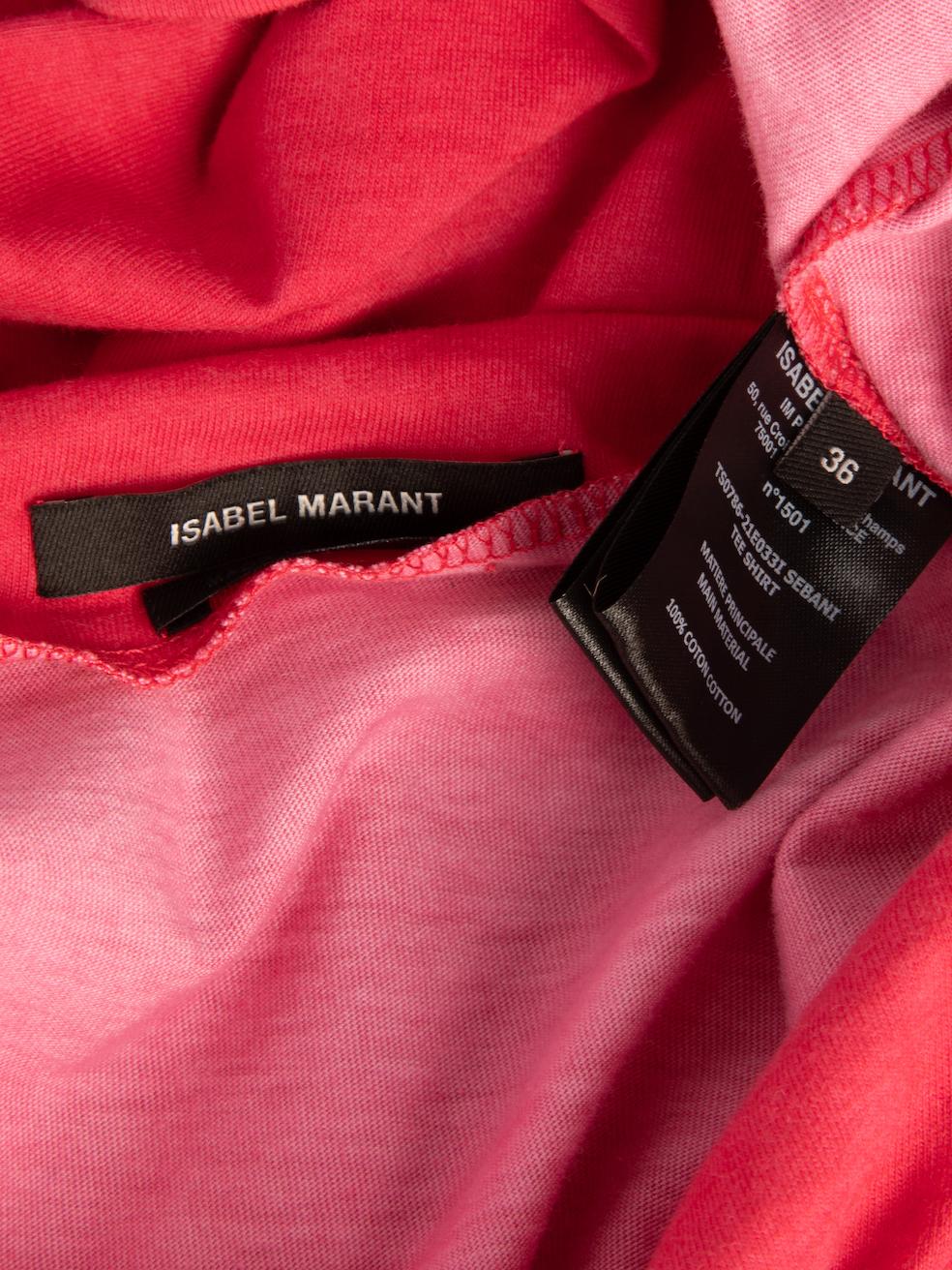 Isabel Marant Women's Pink Cap Sleeve Asymmetric Top For Sale 1
