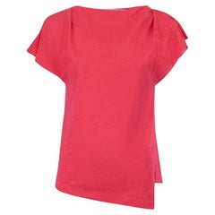 Isabel Marant Women's Pink Cap Sleeve Asymmetric Top