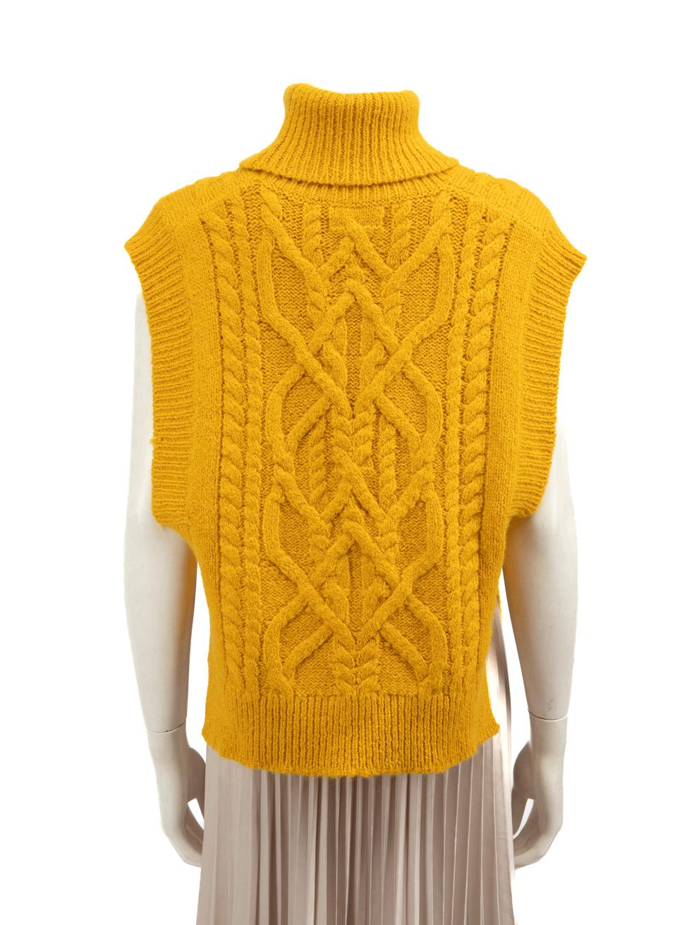 Isabel Marant Yellow Alpaca Wool Turtleneck Jumper Size L In Good Condition In London, GB