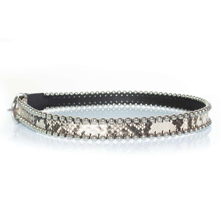 Isabel Marant, Zap belt with studs and snake print For Sale  display picture 2