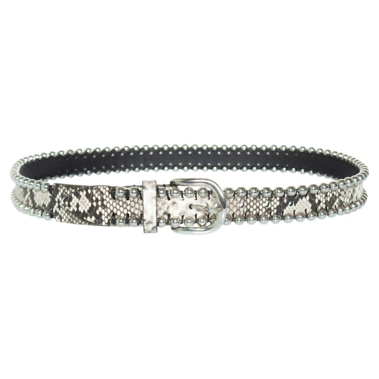 Isabel Marant, Zap belt with studs and snake print For Sale  display picture 1