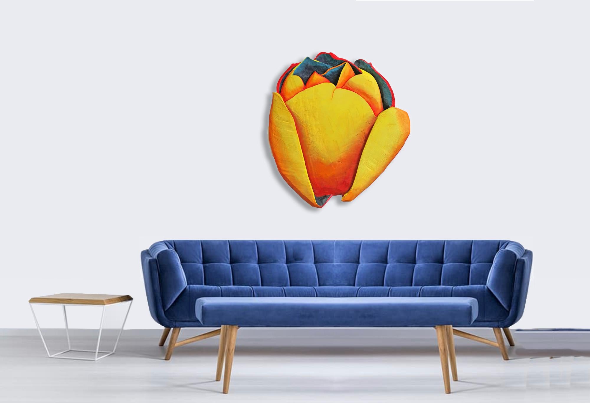 Bloom 4 by Isabel Ritter - Sculpture florale murale contemporaine en vente 5