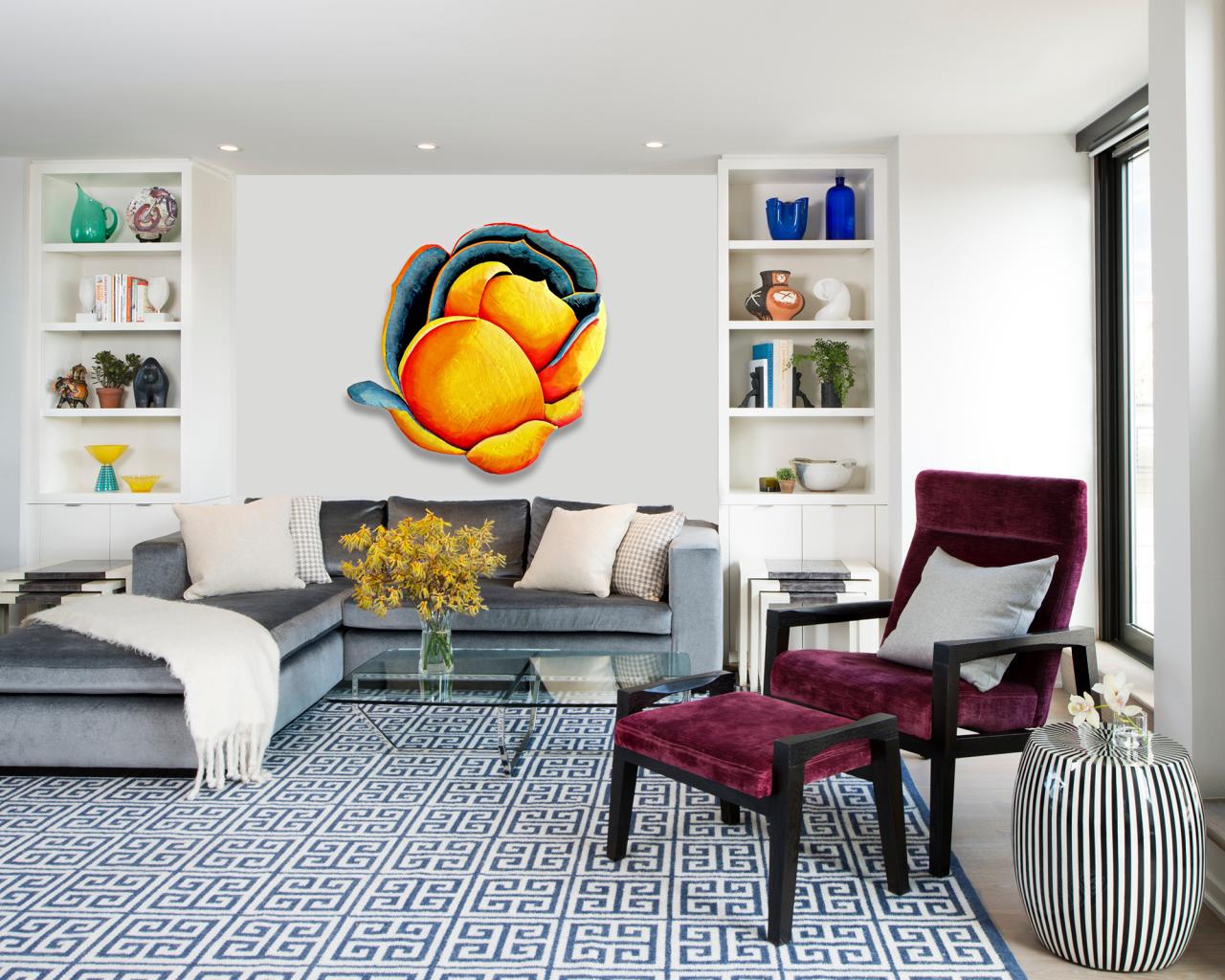 Bloom 5 by Isabel Ritter - Sculpture florale murale contemporaine en vente 1