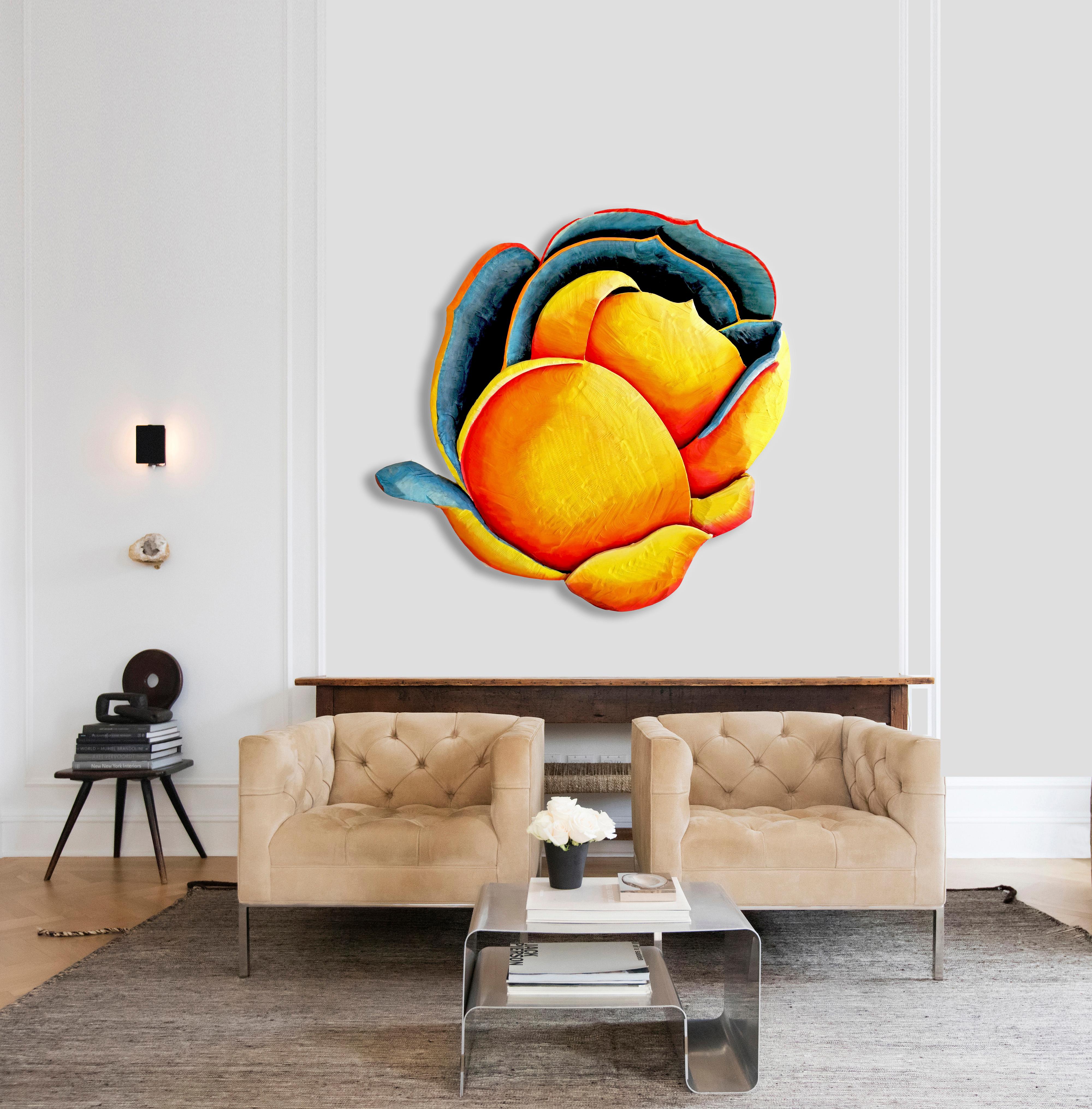 Bloom 5 by Isabel Ritter - Sculpture florale murale contemporaine en vente 5