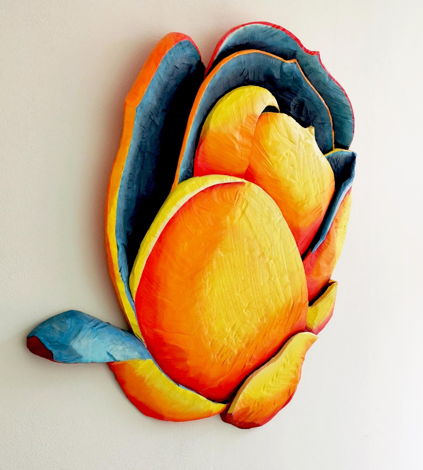 Bloom 5 by Isabel Ritter - Sculpture florale murale contemporaine en vente 6