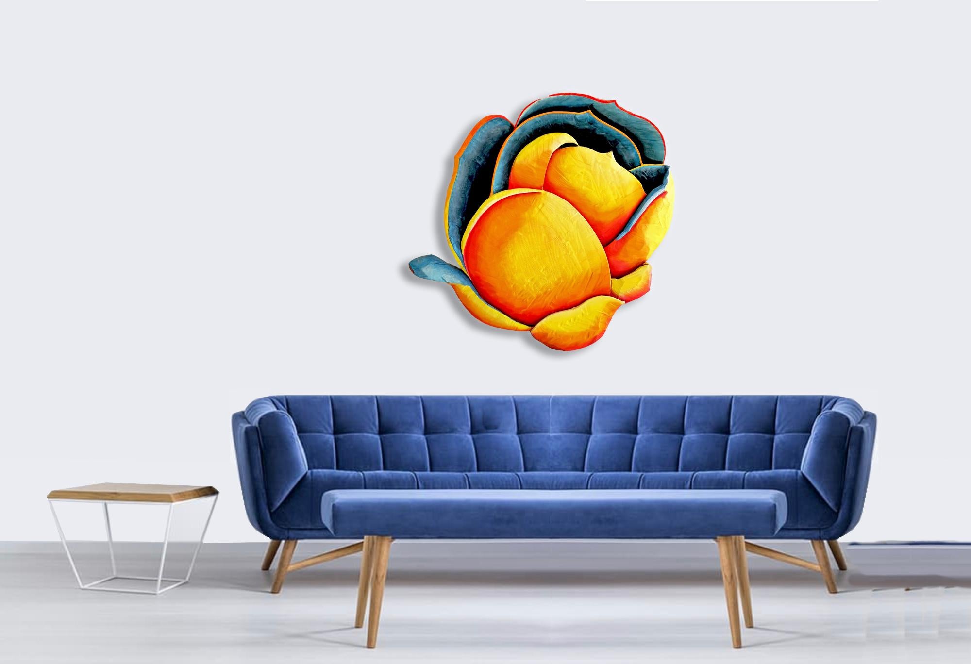 Bloom 5 by Isabel Ritter - Sculpture florale murale contemporaine en vente 7
