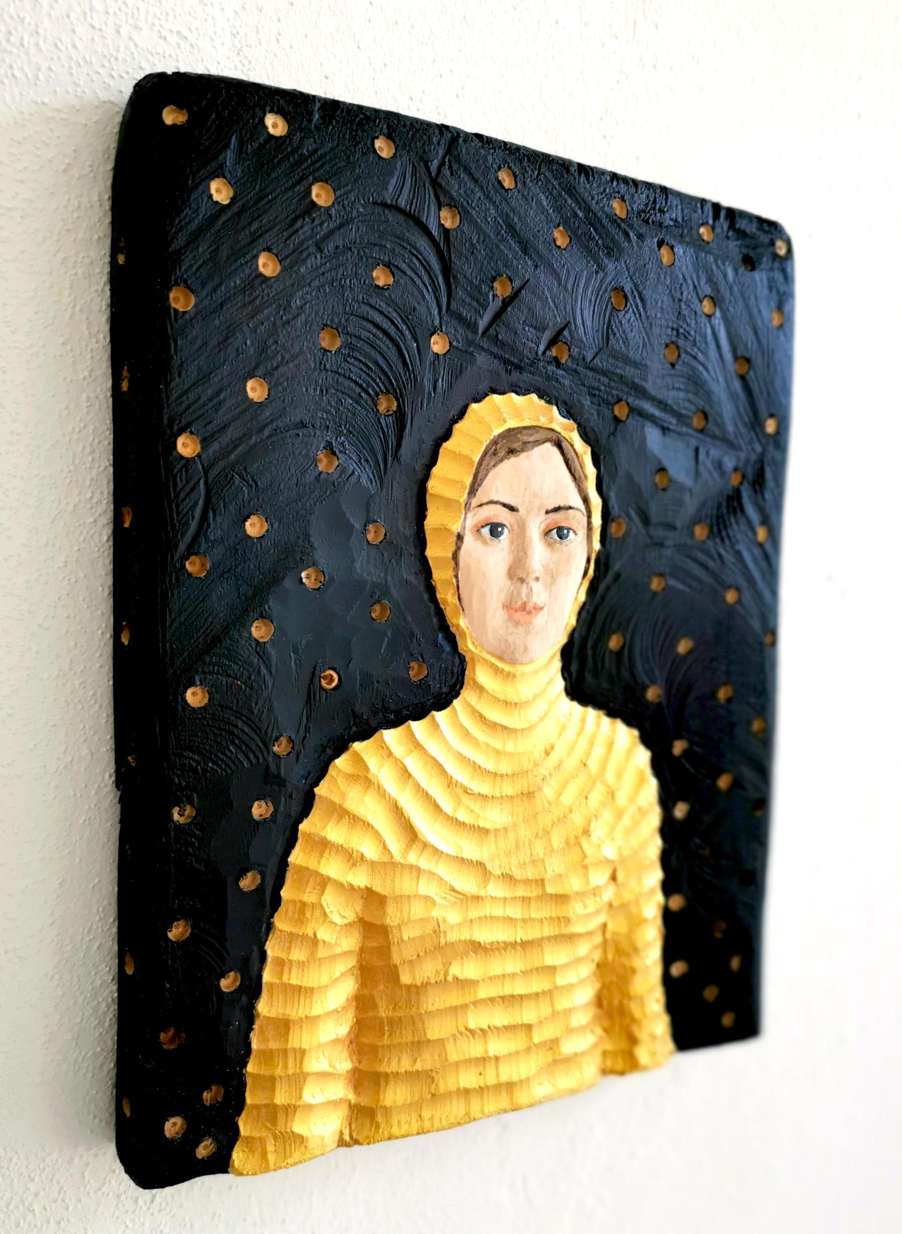Vorm Firmament by Isabel Ritter - Sculpture florale murale contemporaine en vente 1