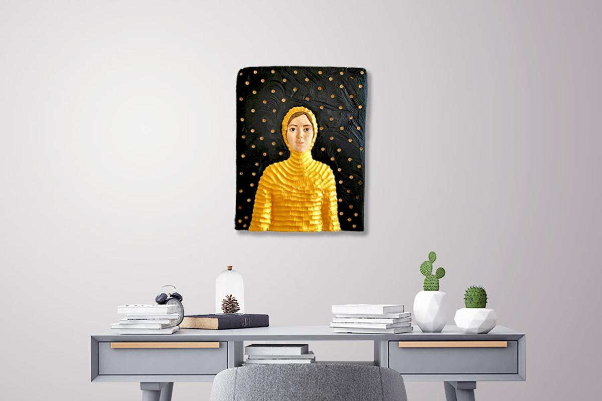 Vorm Firmament by Isabel Ritter - Sculpture florale murale contemporaine en vente 2