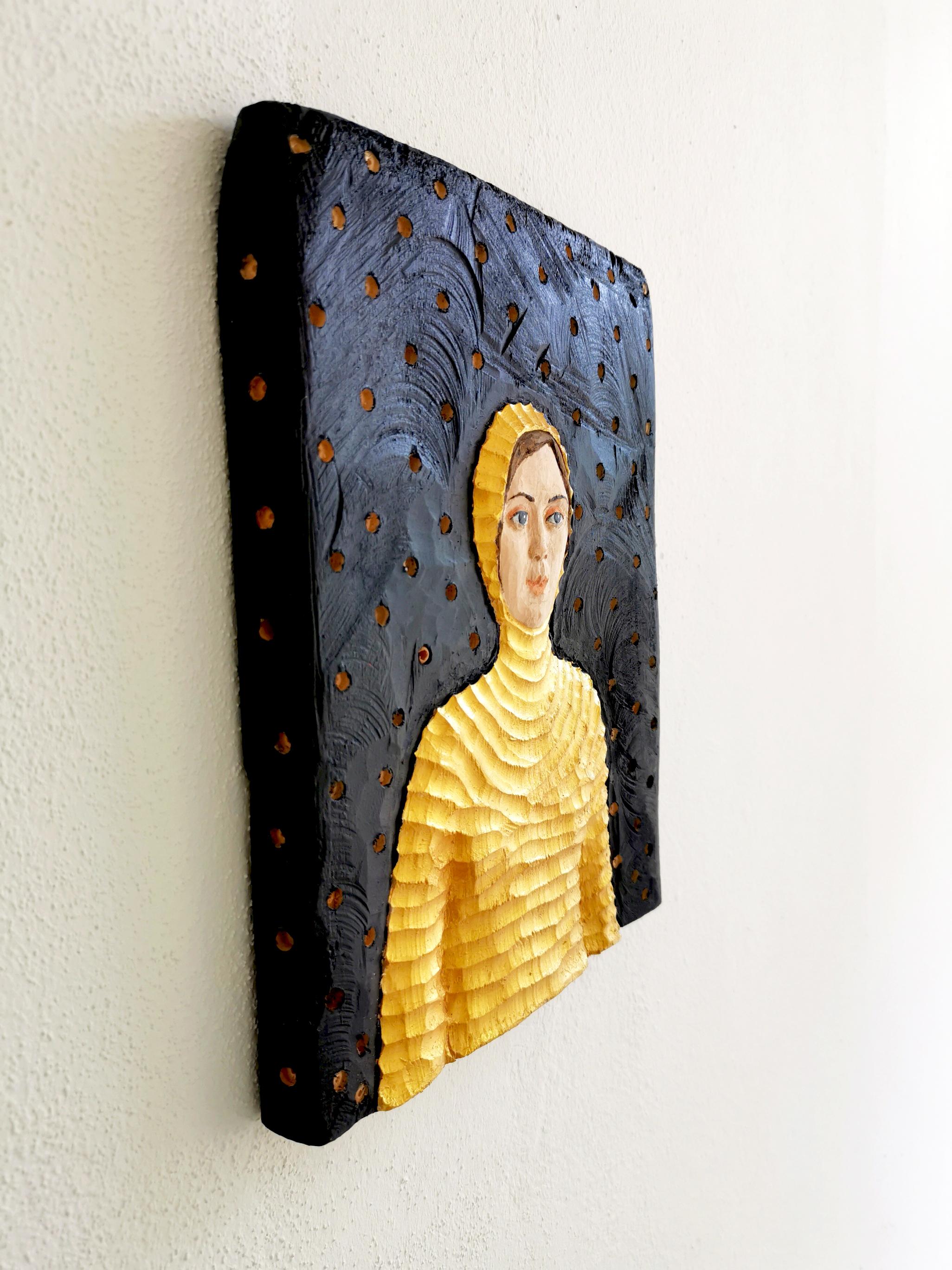 Vorm Firmament by Isabel Ritter - Sculpture florale murale contemporaine en vente 3