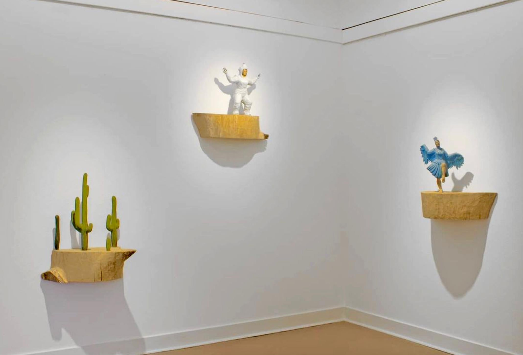 Close to Nature Cacti by Isabel Ritter - Contemporary wood carved sculpture For Sale 3