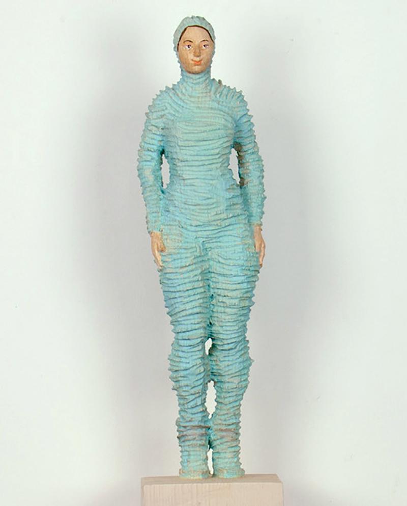 Hand carved sculpture by artist Isabel Ritter. Beautiful encased female sculpture. Stunning on a plinth or a shelf.

About the Gallery:
Folly & Muse was established in 2015 in London to find and collaborate with the most creative, talented, emerging