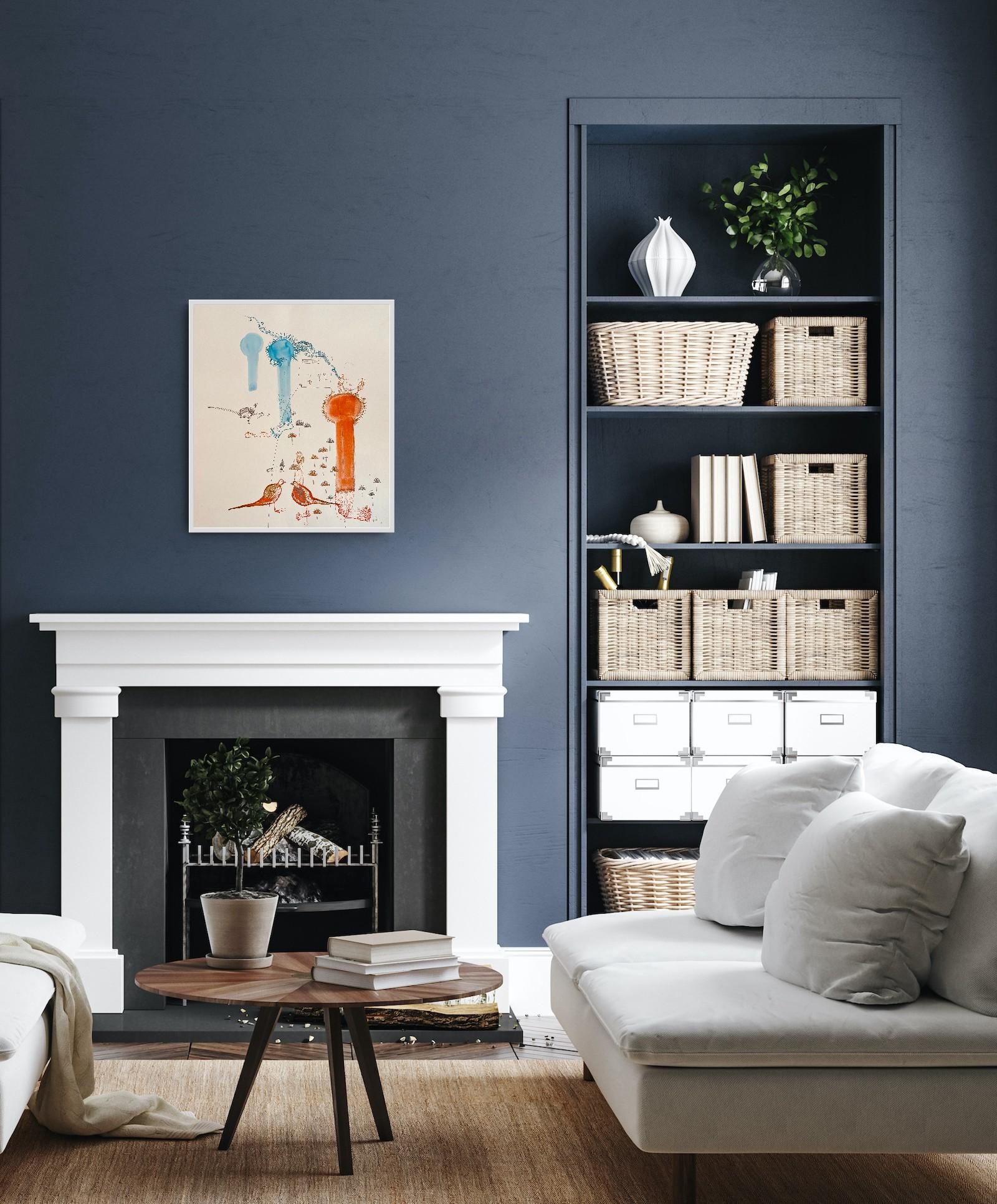 Animal Peinture Surréaliste Royal College of Art Artiste LGBTQ+ Oiseaux Cercle Vie en vente 9