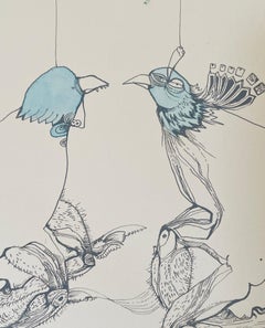 Animal Painting Surrealist Royal College of Art LGBTQ+ artist Birds Circle Life