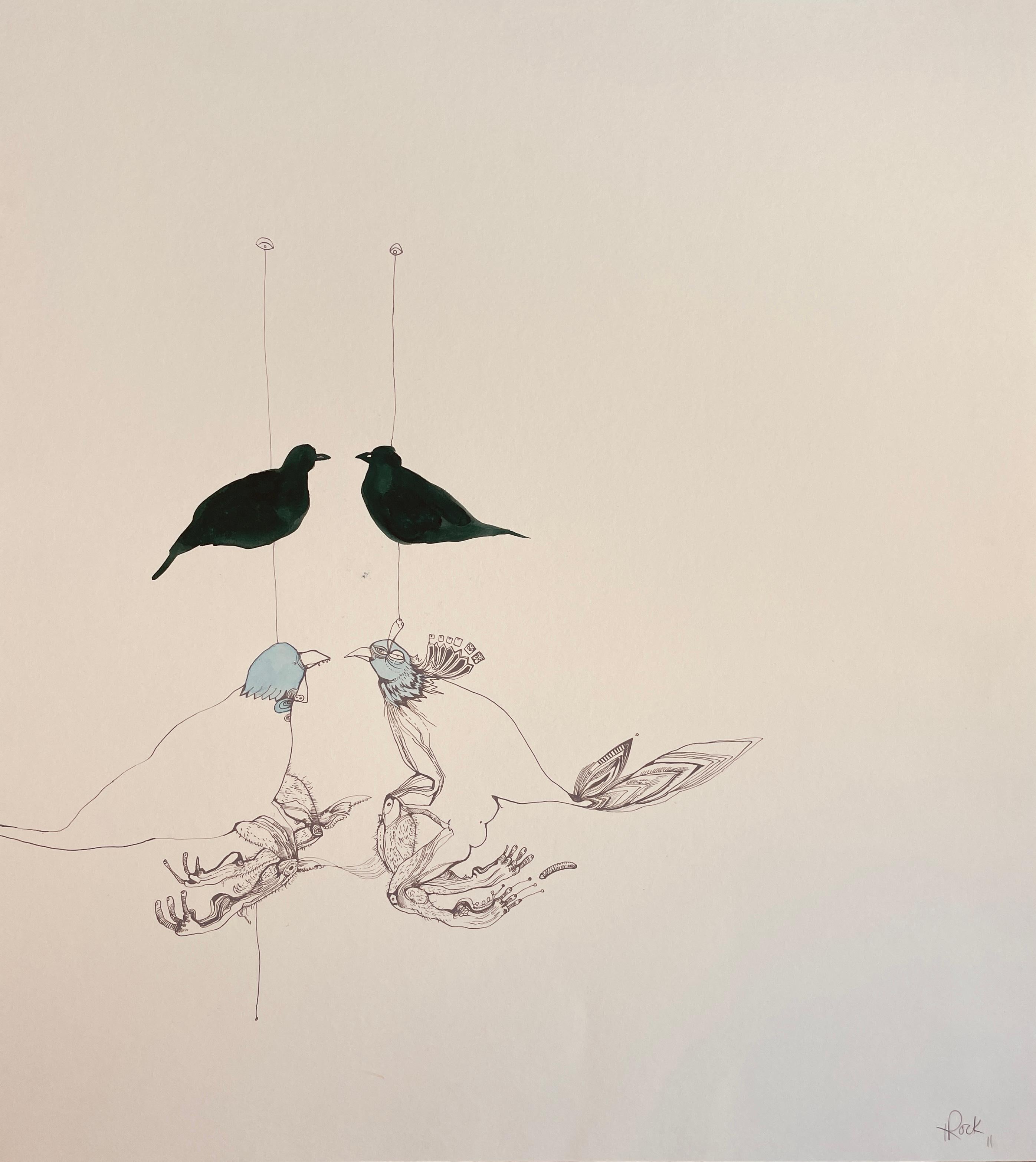 Animal Painting Surrealist Royal College of Art LGBTQ+ artist Birds Circle Life 1