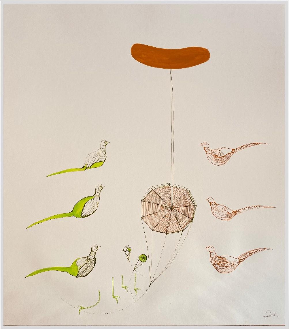 Isabel Rock Animal Art - Animal Painting Surrealist Royal College of Art LGBTQ+ artist Birds Circle Life