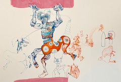 Animal Painting Surrealist Royal College of Art LGBTQ+ artist Circle Life Pink
