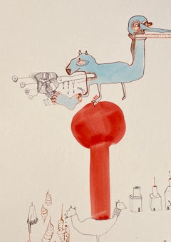 Animal Painting Surrealist Royal College of Art LGBTQ+ artist Circle  of Life