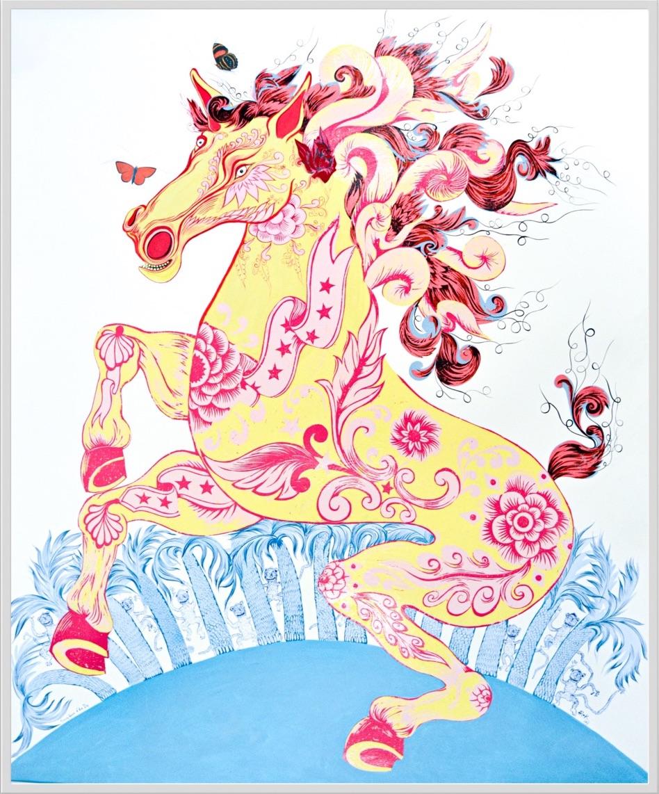 Animal Painting Surrealist Royal College of Art LGBTQ+ artist Dancing Horse Blue