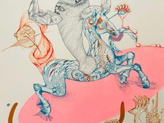 Surrealist Painting Royal College Art LGBTQ+ Female Fun Fair Pink Horse Banana