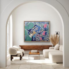 Surrealist Large Painting Royal College of Art LGBTQ+ Female Blue Water Sea