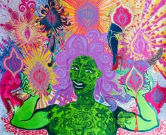 Surrealist Large Painting Royal College of Art LGBTQ+ Female Goddess Vulvas