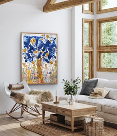 Surrealist Large Painting Royal College of Art LGBTQ+ Female Tree of Life Blue