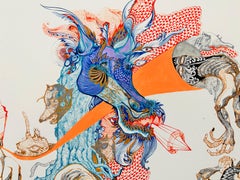 Surrealist Painting Royal College Art LGBTQ+ Female Artist Rodeo Orange Blue