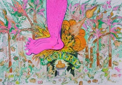 Surrealist Painting Royal College of Art LGBTQ+ Women artist Pumpkin Pink Orange