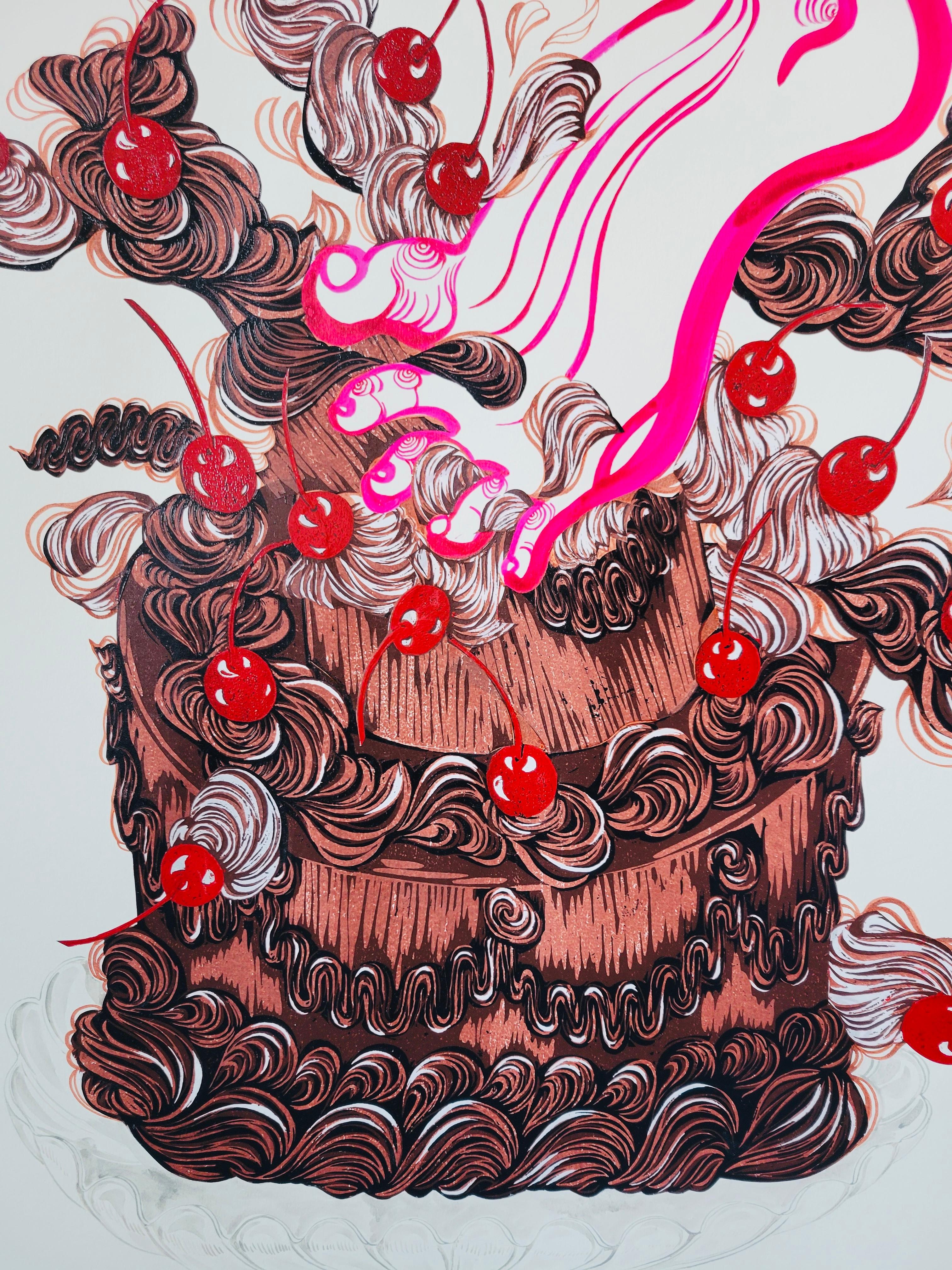Impresión surrealista Royal College of Art LGBTQ+ Femenino Pie de tarta de celebración en venta 1