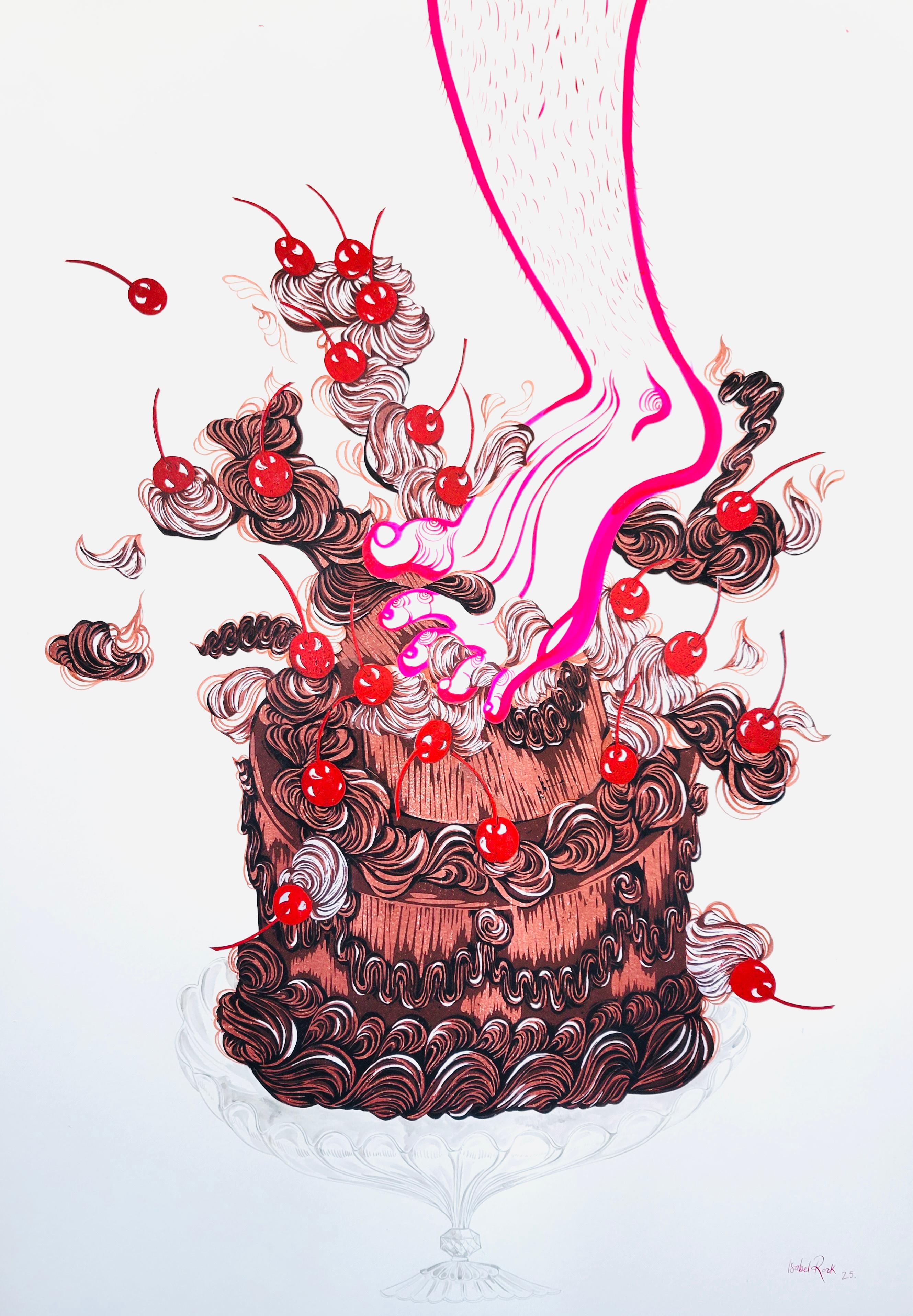 Impresión surrealista Royal College of Art LGBTQ+ Femenino Pie de tarta de celebración