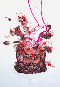 Stampa surrealista Royal College of Art LGBTQ+ Torta celebrativa femminile Piedino