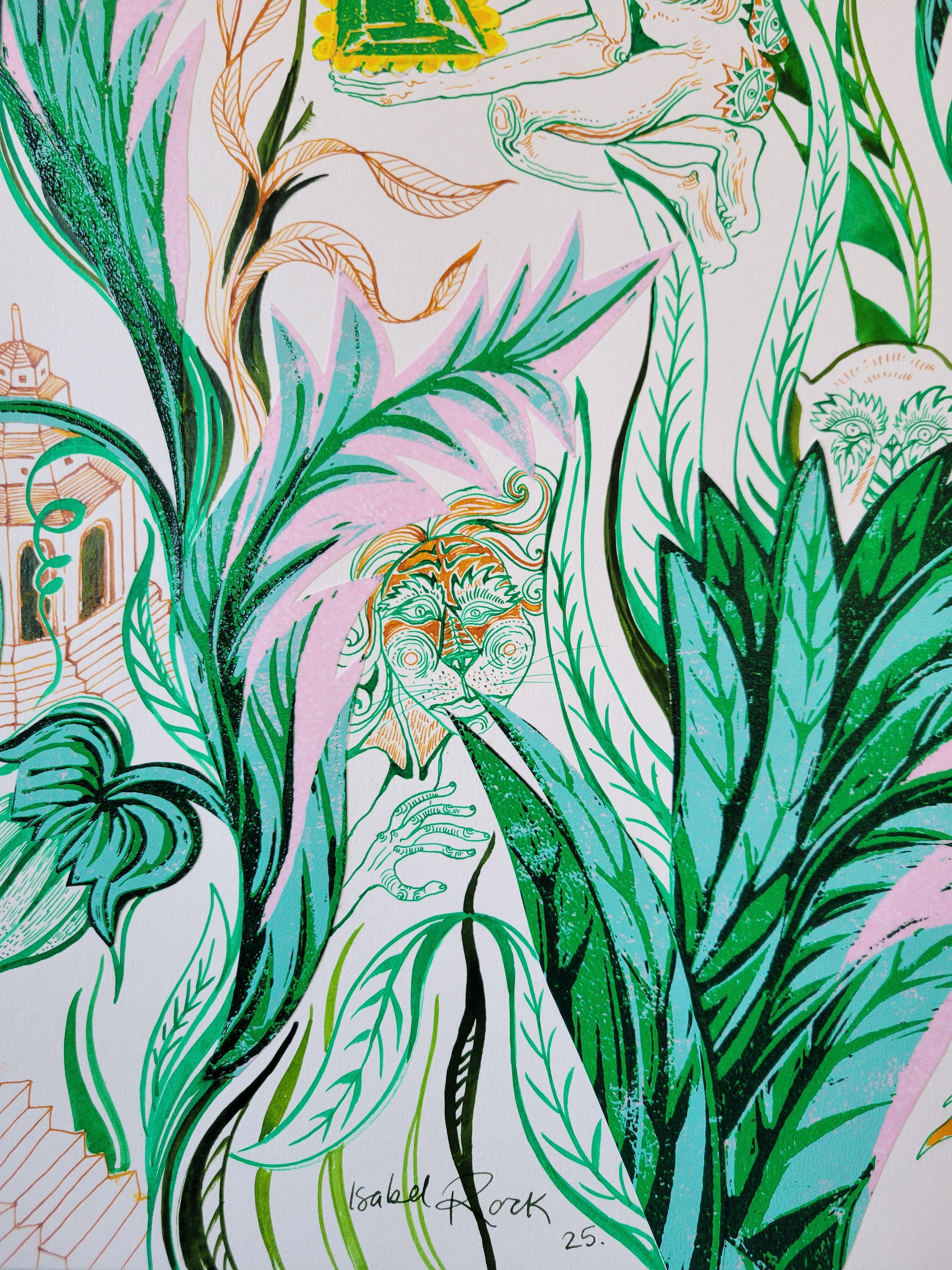 Stampa surrealista su legno Royal College of Art LGBTQ+ Donna Scarpe magiche rosse in vendita 9