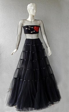 Isabel Sanchis "Valentine Pick" Jeweled Heart Runway Gown