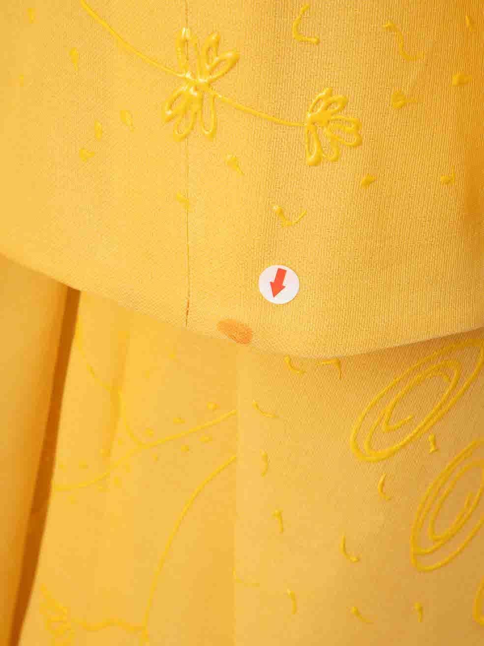 Isabel Sanchis Gelbes übergroßes Kleid mit Schleife als Akzent Größe XXL im Angebot 6