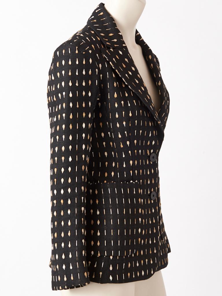Black Isabel Toledo Embroidered Blazer