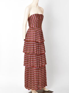 Isabel Toledo Strapless Jersey Maxi Dress