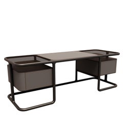 Isabel Wood and Leather Desk
