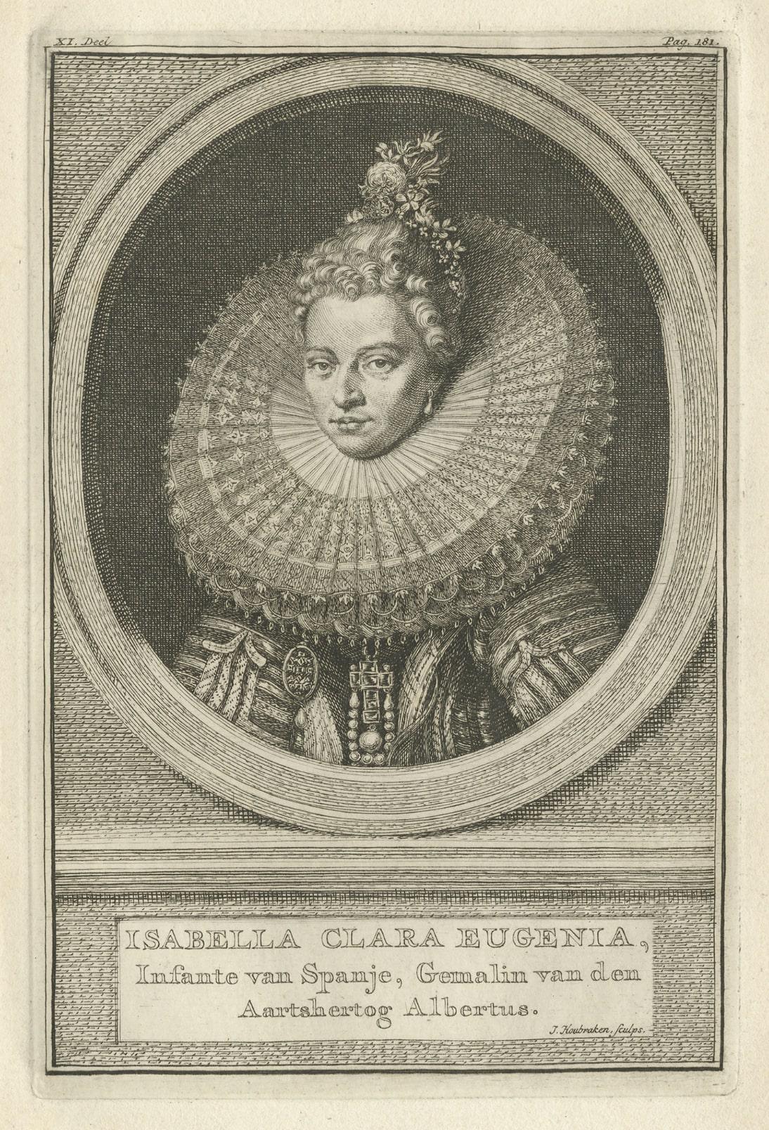 Isabella Clara Eugenia, One of the Most Powerful Women in 16th and 17th-Century In Good Condition For Sale In Langweer, NL