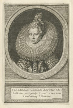 Antique Isabella Clara Eugenia, One of the Most Powerful Women in 16th and 17th-Century