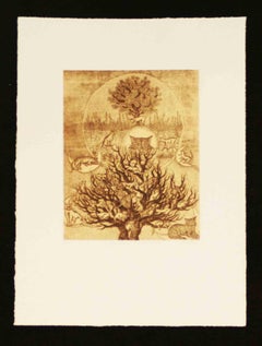 I guardiani di un prodigio - Radierung von Isabella Collodi - 2000