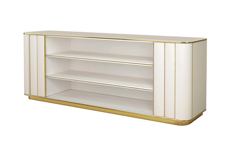 Modern Isabella Costantini, Italy, Duilio Low Bookcase with Two Doors For Sale