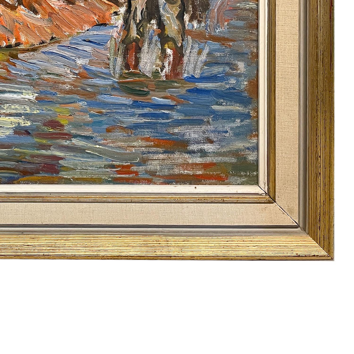WPA Impressionista Paesaggio Figurativo Pittura ad olio Pannello 
