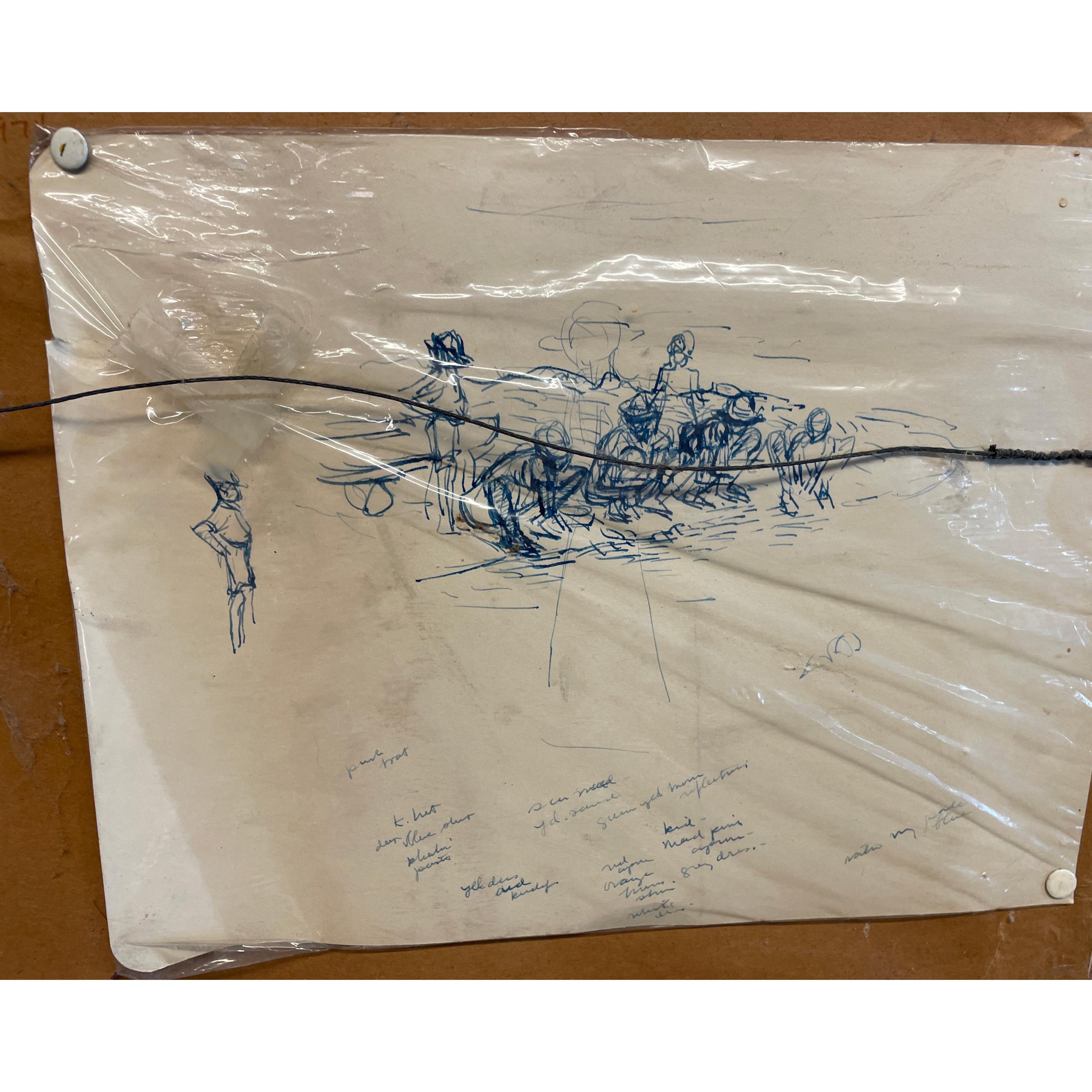 WPA Impressionista Paesaggio Figurativo Pittura ad olio Pannello 