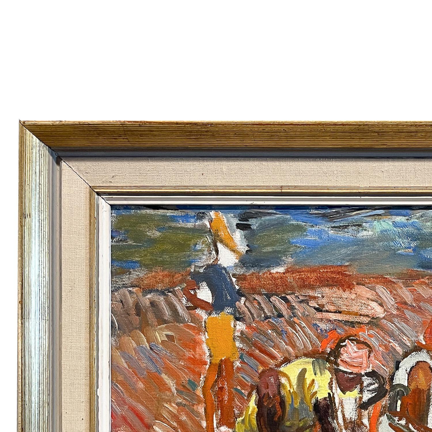WPA Impressionista Paesaggio Figurativo Pittura ad olio Pannello 